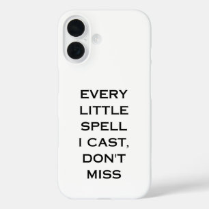 Funda iPhone 16 Diseño de tipografía de cita de manifestación