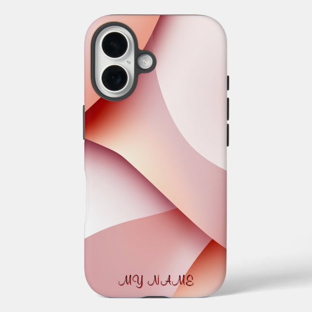 Funda iPhone 16 Diseño de tonos abstractos modernos de lápices (Reverso )