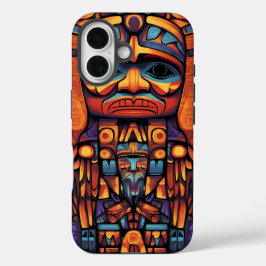 Funda iPhone 16 Diseño de tótem nativo americano