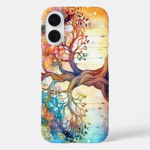 Funda iPhone 16 diseño del Árbol Espiritual de la Vida