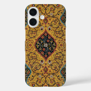 Funda iPhone 16 Diseño elegante de alfombra persa antigua