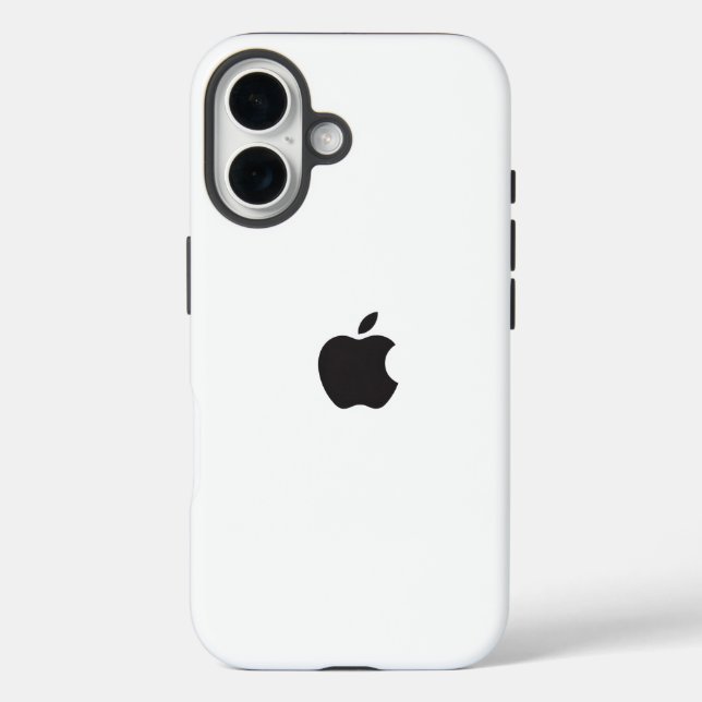 Funda iPhone 16 Diseño en blanco brillante para los amantes del iP (Reverso )