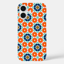 Diseño floral geométrico retro
