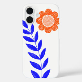 Funda iPhone 16 Diseño floral retro