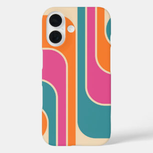 Funda iPhone 16 Diseño Geométrico Retro Mod
