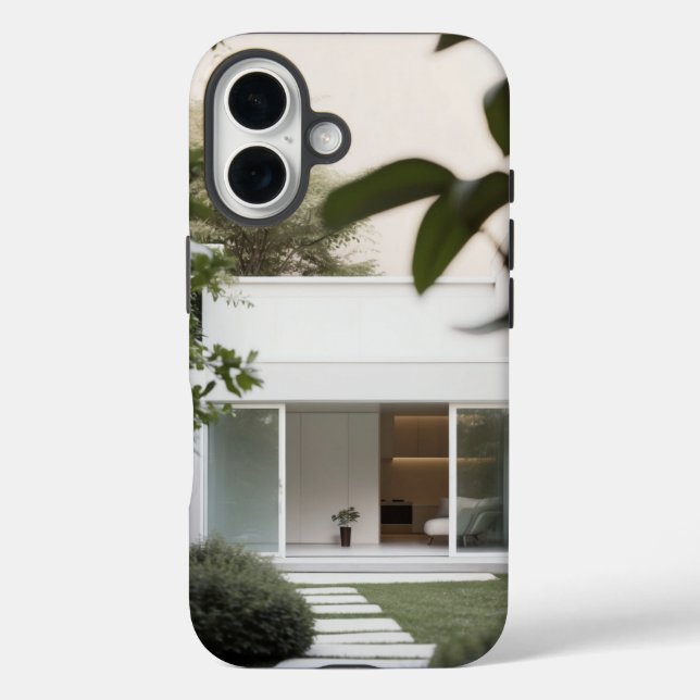 Funda iPhone 16 : Diseño moderno de estuches para teléfonos Minima (Reverso )