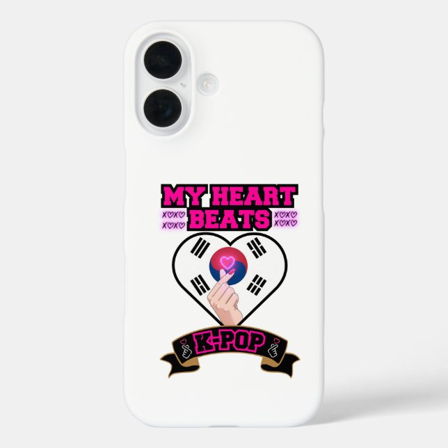 Funda iPhone 16 Diseño musical de símbolo de mano de la bandera de (Reverso )