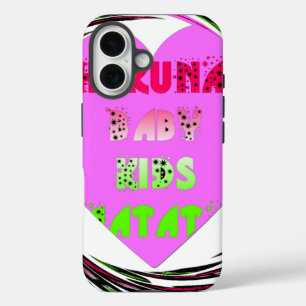 Funda iPhone 16 Diseño para niños pequeños Hakuna Matata