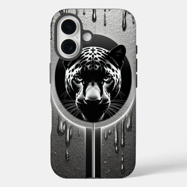 Funda iPhone 16 Diseño poderoso de Pantera Negra 🐆 (Reverso )