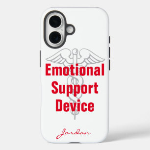 Funda iPhone 16 Dispositivo de asistencia emocional divertida con