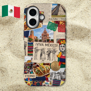 Funda iPhone 16 Diversión México collage de álbum de recuerdos Viv