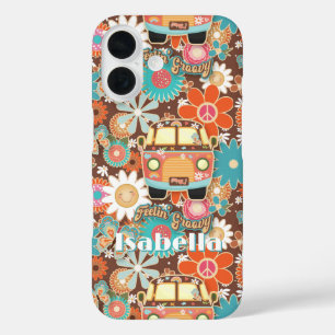 Funda iPhone 16 Diversión Retro de los 70 Fun n Funky Van de la Pa