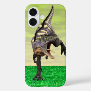 Funda iPhone 16 Divertido Arte Prehistórico de Aucasaurus Rugiendo