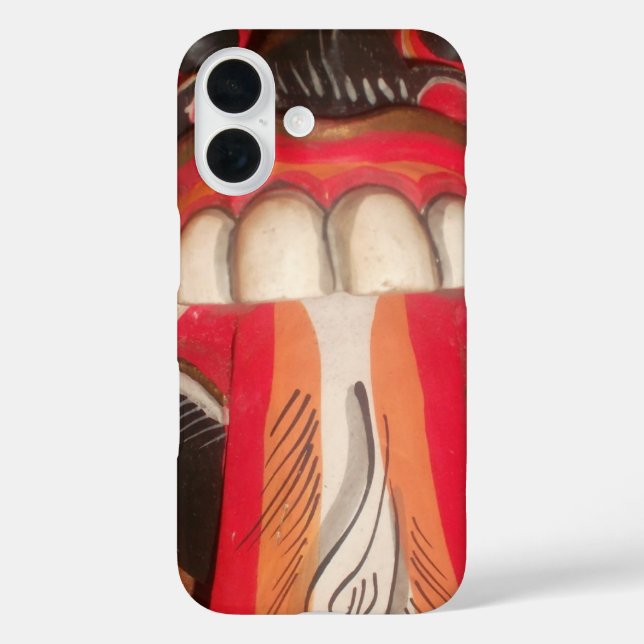 Funda iPhone 16 Divertido y extraño idioma de Halloween asiático a (Reverso )