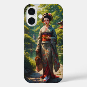 Funda iPhone 16 Doncella del Jardín Verde