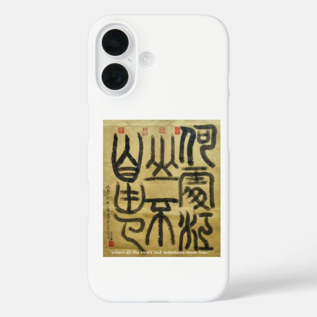 Funda iPhone 16 ¿Dónde los ríos y las montañas deambulan librement (Reverso )
