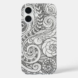 Funda iPhone 16 Doodle Design