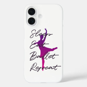 Funda iPhone 16 Dormir Comer Ballet Repetir Balletcore – Baile Ros