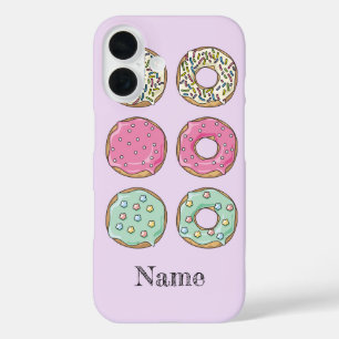 Funda iPhone 16 Doughnut con tu nombre en ella