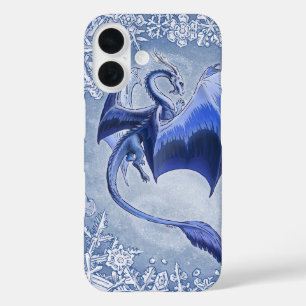 Funda iPhone 16 Dragón azul del arte de la naturaleza de la fantas