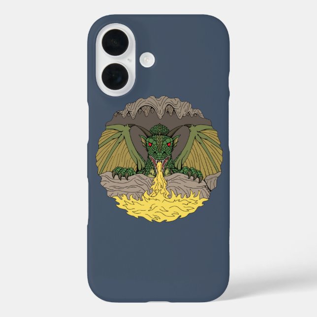 Funda iPhone 16 Dragón cavernoso 2016 (Reverso )