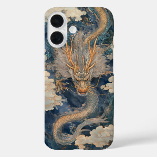 Funda iPhone 16 Dragón chino ardiente en audaz estética oriental