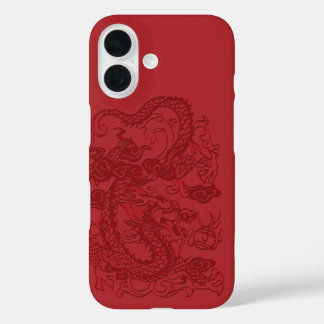 Funda iPhone 16 Dragón coreano chino-asiático rojo