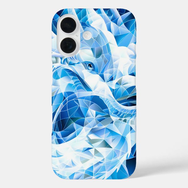 Funda iPhone 16 Dragón del cielo azul (Reverso )