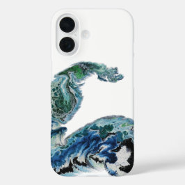 Funda iPhone 16 Dragón en las olas – Energía Oceánica Abstracta