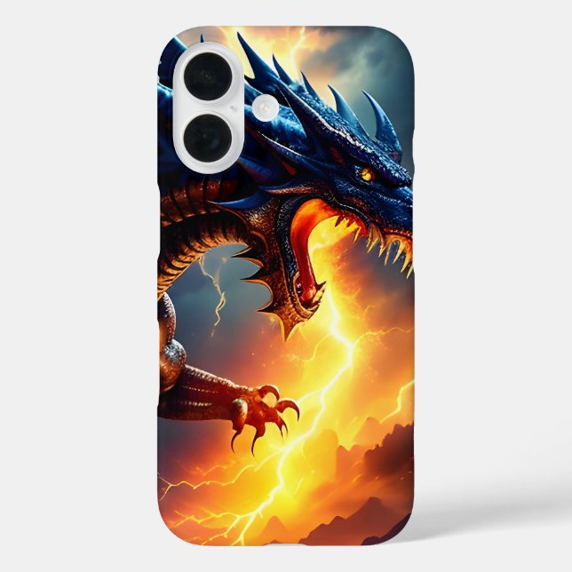 Funda iPhone 16 Dragon Fire Lightning Fight Two (Reverso )