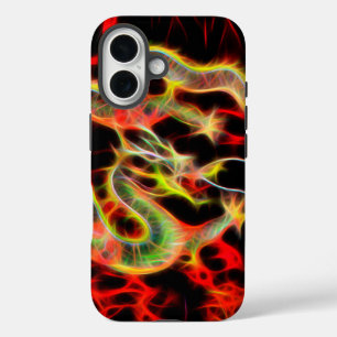 Funda iPhone 16 Dragón oriental en energía afortunada