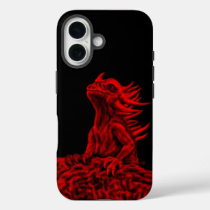 Funda iPhone 16 Dragón rojo pequeño