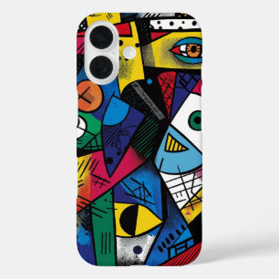 Funda iPhone 16 Dramática negrita Colores moderno Diversión Resume