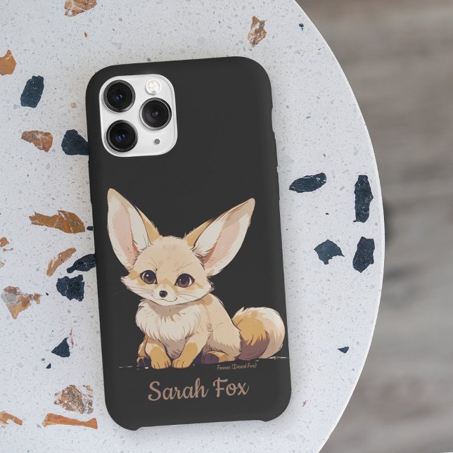 Funda iPhone 16 Drawing of a Fennec, Desert Fox, in Cartoon style (Subido por el creador)