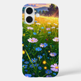 Funda iPhone 16 Dreamy Anime Summer Meadow