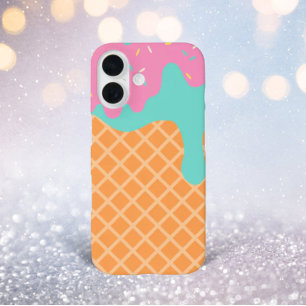Funda iPhone 16 Drippy Waffle Cone Ice Cream