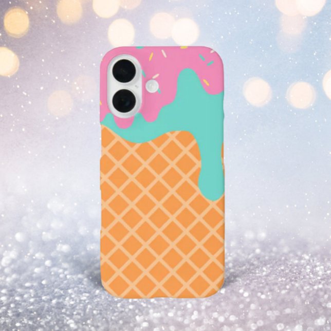 Funda iPhone 16 Drippy Waffle Cone Ice Cream (Subido por el creador)