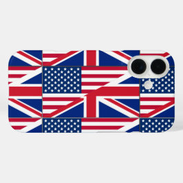 Funda iPhone 16 Dual Citizen American & British Flag