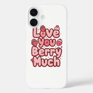 Funda iPhone 16 Dulce cita de frutas y cupcakes para el Día de San