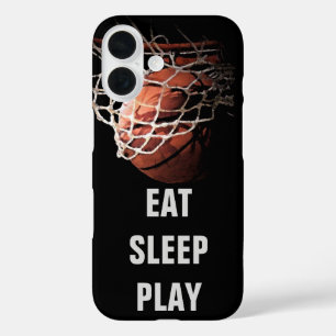 Funda iPhone 16 Eat Sleep Play Basketball