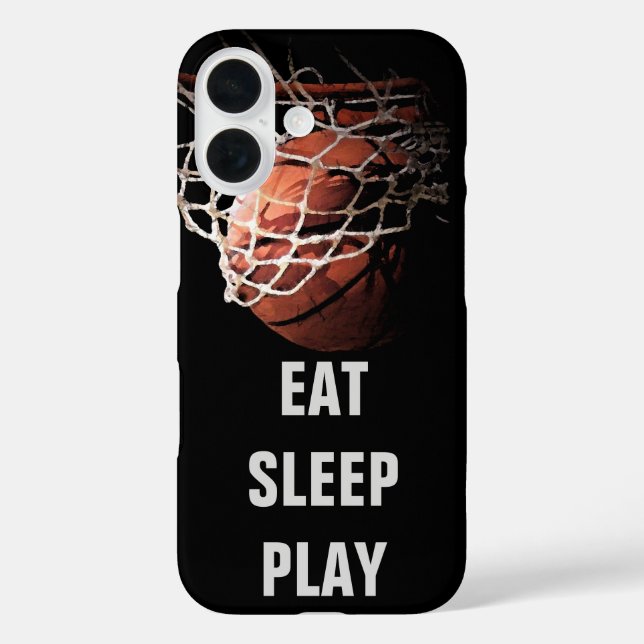 Funda iPhone 16 Eat Sleep Play Basketball (Reverso )