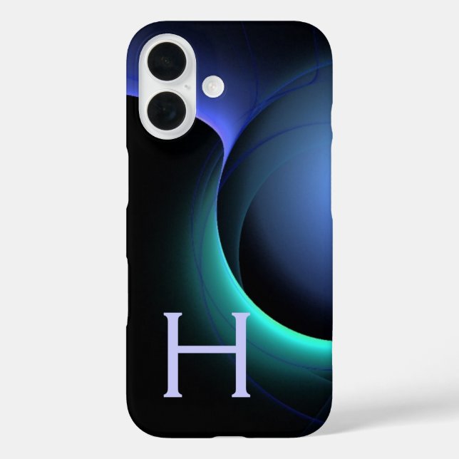 Funda iPhone 16 ECLIPSE MONOGRAM azul vibrante (Reverso )
