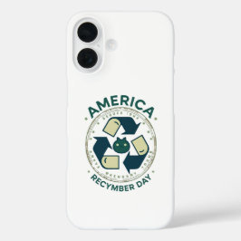 Funda iPhone 16 Eco Warrior Recycle Day Shirt