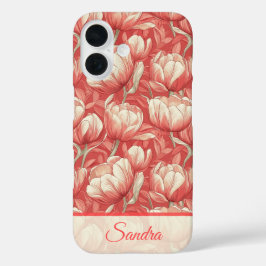 Funda iPhone 16 Edgy Teacher Appreciation Gift Tulip Flower Name