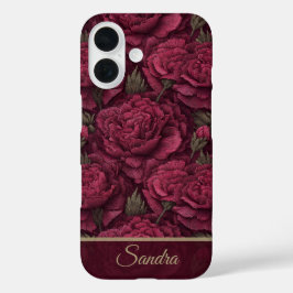 Funda iPhone 16 Edgy Women Gift Carnation Flower Name