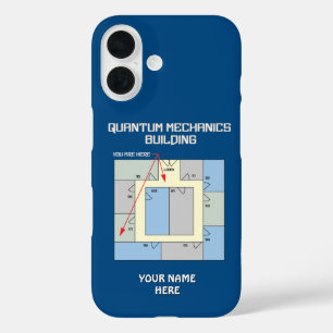 Funda iPhone 16 Edificio de mecánica cuántica colorida