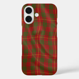 Funda iPhone 16 Efecto Tartán compuesto digital rojo y verde 