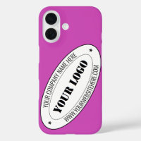 Ejemplo de caso de iPhone con logotipo de la empre