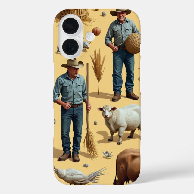 Funda iPhone 16 El agricultor cuya cosecha ha terminado (Reverso )