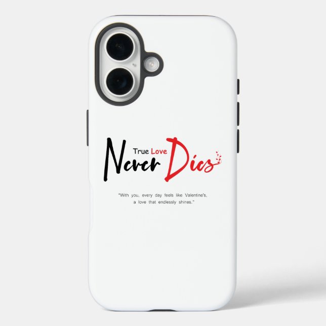 Funda iPhone 16 El amor verdadero nunca muere (Reverso )
